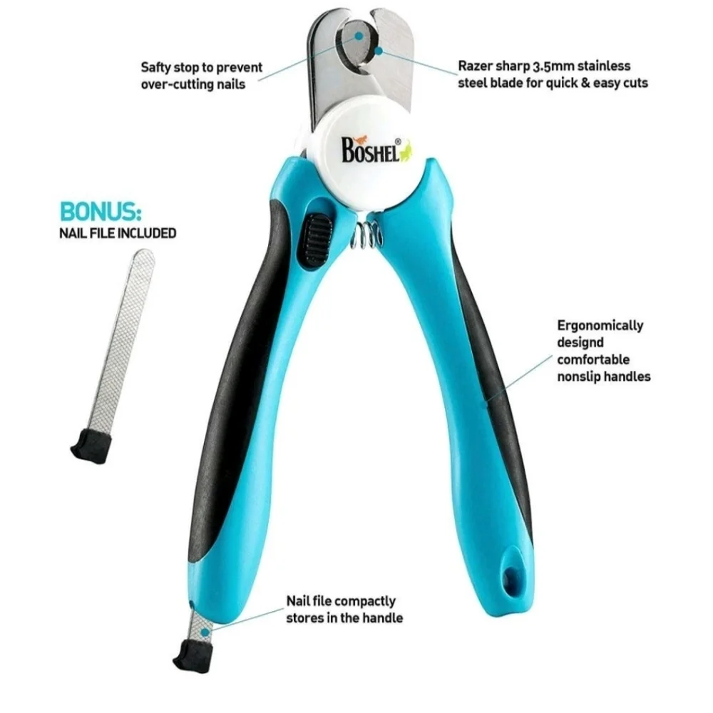 Boshel Large Dog Nail Clippers With Nail File And Safety Guard